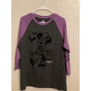 Disney Parks Mickey's Not-So-Scary Halloween Passholder Raglan Magic Kingdom L